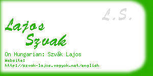 lajos szvak business card
